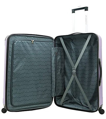 Travelers Club Midtown Hardside 4-Piece Luggage Travel Set, Lilac - color: Lilac