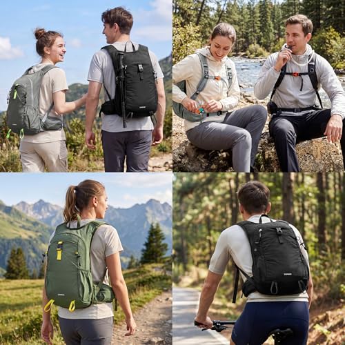 G4Free 20L Hiking Backpack with Waist Strap for Women Men - color: Grey