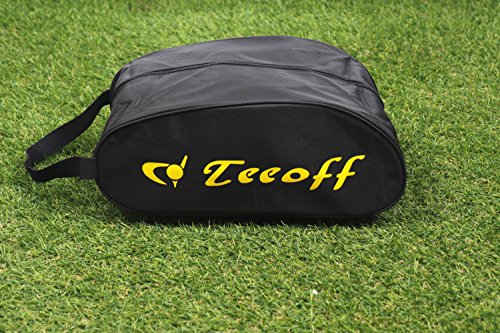 Teeoff Golf Shoes Bag Zipper Shoe Case Portable Gym Sport Shoe Organizer (Yellow Letter, X-Large)