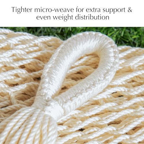 PNAEUT Handwoven Rope Mayan Hammock for Outside, 600 lbs Capacity - color: Nature, size: X-Large