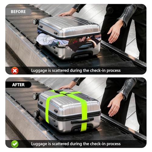 BILIONE Cross Luggage Straps and Luggage Tags Set (Blue)