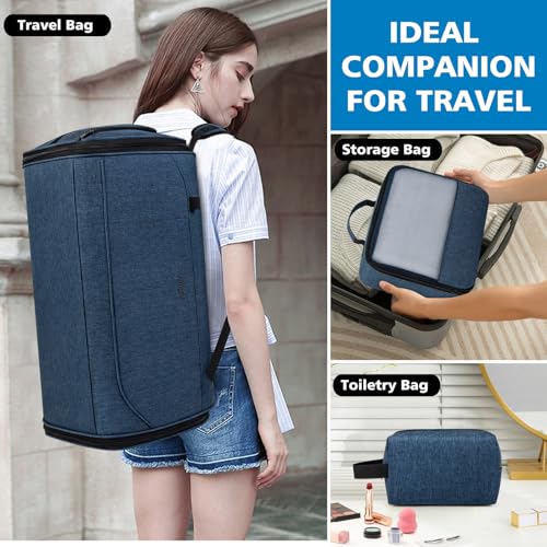 Convertible Garment Bag for Travel, 4-in-1 Backpack for Women Men, 3pcs 50L - color: C-Blue