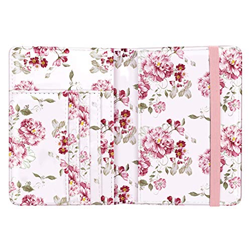 Coco Rossi Passport Holder for Travel Women Slim RFID Passport Cover Wallet - color: Burgundy