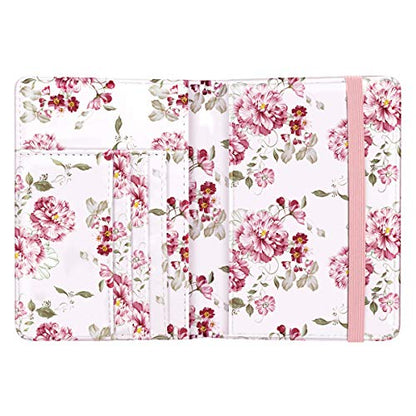 Coco Rossi Passport Holder for Travel Women Slim RFID Passport Cover Wallet - color: Rose Pink