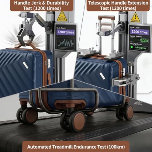 Rosamo 5-Piece Hard Shell Expandable Luggage Set, Airline Approved Carry-On - color: Dark Blue