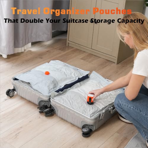 ETENWOLF 15 Combo Vacuum Storage Bags for Travel with Wireless Pump - size: 15 Combo Set