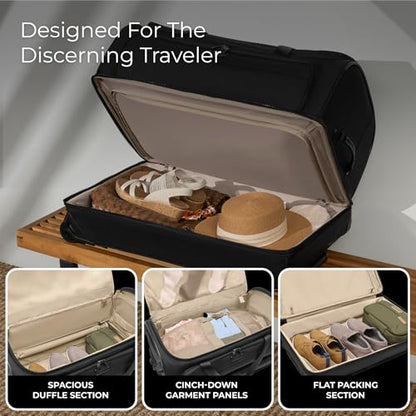 Expandable Cabin Bag - color: Black, style: Medium 2-wheel Duffle