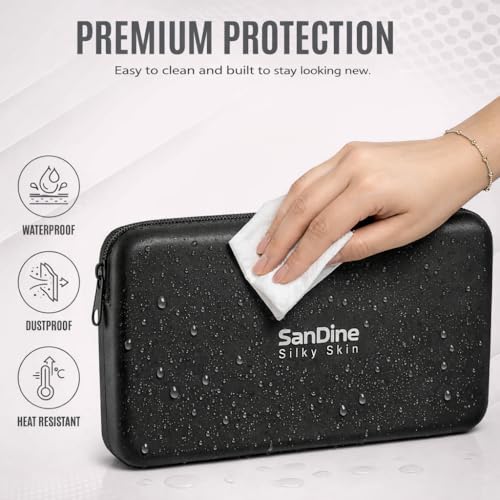 Silicone Makeup Bag for Women – Waterproof Silicone Cosmetic Pouch & Makeup Brush Holder – Easy‑Clean Travel Toiletry Organizer with Zipper – Soft Durable Silicone Case by Sandine (Black) - color: Black