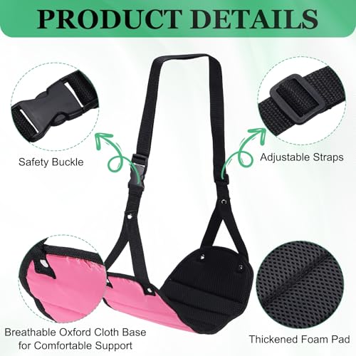 PATIKIL Airplane Footrest Adjustable Foot Hammock with Hooks Rose - color: Rose