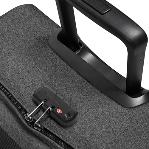 Eastpak Tranverz L – 121L Large Wheeled Luggage with Dual Compartments, TSA Lock, Compression Straps & Smooth-Wheeling System, Black Denim - color: Black Denim, size: 121 Liter Checked Bag