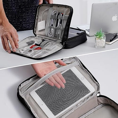 OrgaWise Electronics Travel Organizer, Three-Layer Tech Case - color: Three layer-Black