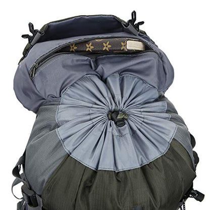 WoneNice 50L(45+5) Waterproof Hiking Backpack Outdoor Daypack w/Rain Cover - color: Army Green