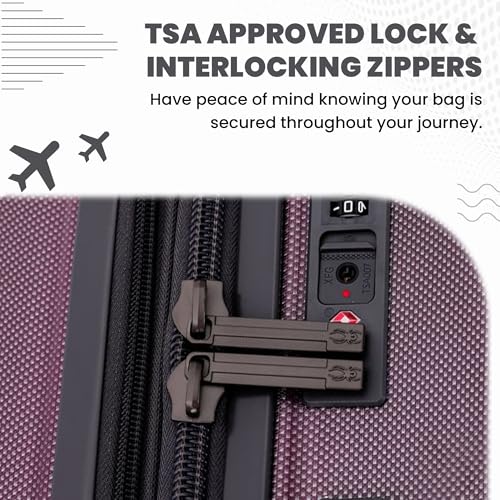 Spyder Rails 20 Inch Expandable Hardside Carry-On Suitcase with 360° Spinner Wheels, TSA Approved Lock - color: Burgundy, size: Carry-On