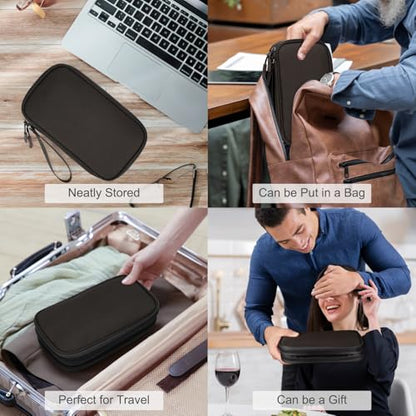 FYY Electronic Organizer, Travel Tech Pouch Bag, Medium, Coffee - color: Coffee, size: 8.3 x 5 x 2.6 inches