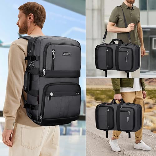WITZMAN Carry on Travel Backpack for Men Nylon Business Laptop Backpack - color: Silvery Grey