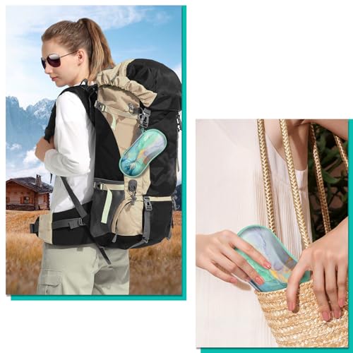 FINTIE Sunglasses Case, Hard EVA Shell Shockproof Sport Glasses Case - color: Z-emerald Marble