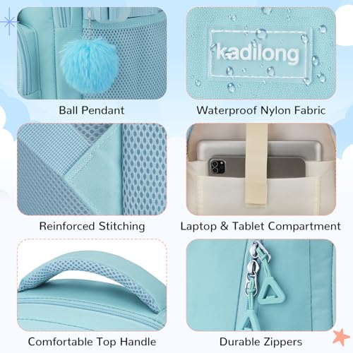 17.3 Inch School Backpack Women,College Bookbag for Teen Girls High School Mochila Escolares Niñas Mochilas Mujeres - color: Blue, size: 17,3 inch