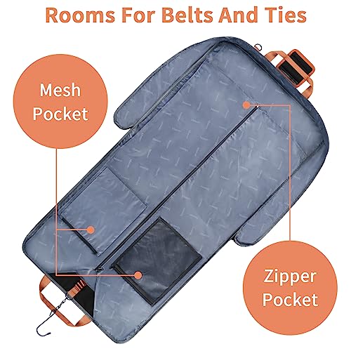 Mancro Carry On Garment Bags for Travel, Convertible Weekender Bag, Brown - color: Black Brown
