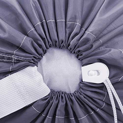 HOMEST XL Laundry Bag with Strap, Clothes Organizer for Dorm & Travel - color: (1 pack) Grey