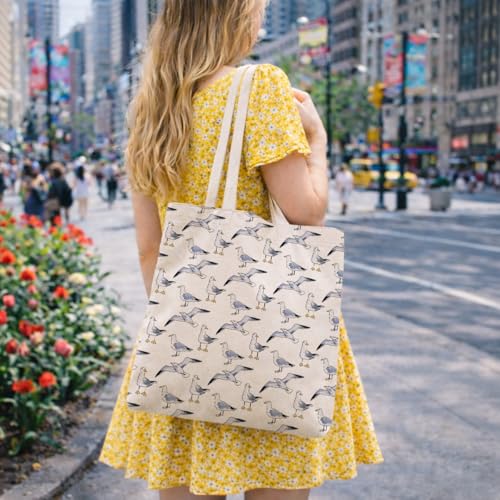Summer Canvas Tote Bag, Botanical Wildlife Reusable Shoulder Bag, Carryall for Beach Shopping Travel Commute - color: Travel 05