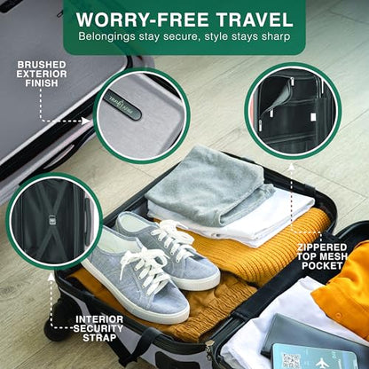 TRAVELARIM Luggage Sets 2 Piece, 24 Inch Suitcase and 28 Inch Luggage with Spinner Wheels, Durable Hard Shell Suitcase Set, Expandable Travel Suitcases with Wheels, Grey - color: Grey, size: 2 Piece Set (24"/28")