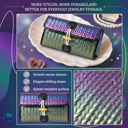Colorful Woven Jewelry Storage Bag (Case Only) (green) - color: green