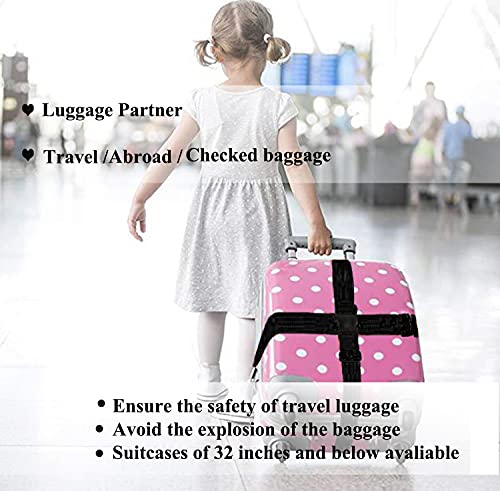 2 Pack Suitcase Belts, Adjustable Luggage Straps, Bright Colors Travel Packing Straps with Quick Release Buckle (Black) - color: Black