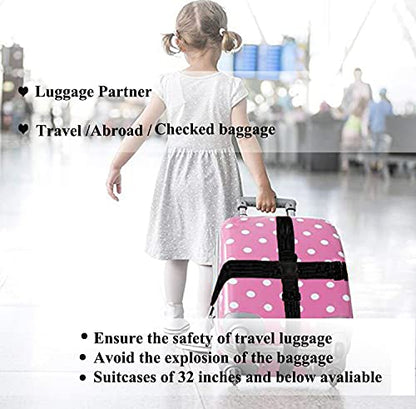 2 Pack Suitcase Belts, Adjustable Luggage Straps, Bright Colors Travel Packing Straps with Quick Release Buckle (Black) - color: Black