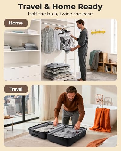 BAGSMART 15 Pack PA+PE Travel Vacuum Bags with Wireless Pumpe - size: 15-Pcs Travel Set
