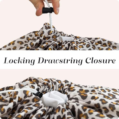 Nylon XL Laundry Bag - Locking Drawstring Closure, Machine Washable, These Large Bags Will Fit a Laundry Basket and Strong Enough to Carry up to Two Loads of Clothes (Leopard | 30" x 40") (Pack of 2) - color: Leopard, size: 30" x 40" (Pack of 2)