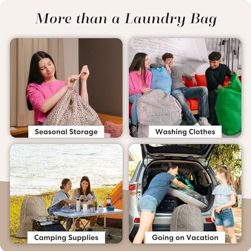Nylon XL Laundry Bag - Locking Drawstring Closure, Machine Washable, These Large Bags Will Fit a Laundry Basket and Strong Enough to Carry up to Two Loads of Clothes (Leopard | 30" x 40") (Pack of 2) - color: Leopard, size: 30" x 40" (Pack of 2)