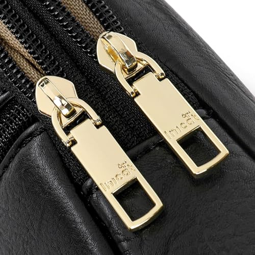 INICAT Small Anti Theft Crossbody Bag for Women,Sling Purse - color: Rich Black Antitheft, size: Large