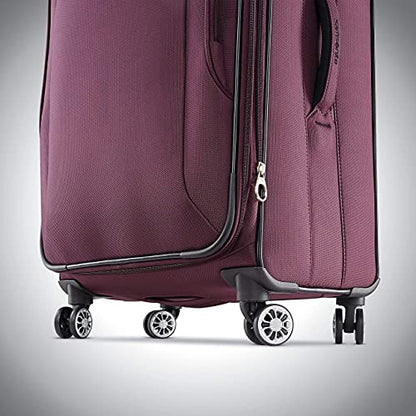 Samsonite Ascella X Softside Expandable Luggage with Spinner Wheels, Plum, Checked-Large 29-Inch - color: Plum, size: Checked-Large 29-Inch