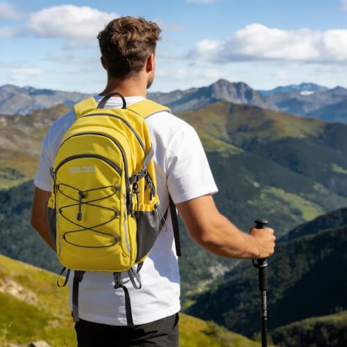 RealCool 20L Lightweight Hiking Backpack, Small Travel Daypack for Camping - color: Yellow, size: 20L