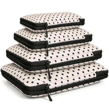 4 Set Compression Packing Cubes for Travel Essentials,Compressible Expandable Packing Cubes for Suitcase, Luggage Organizer Bags for Travel