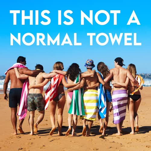Dock & Bay Quick Dry Beach Towel - Cabana - Bondi Blue - Extra Large - color: Cabana - Bondi Blue, size: Extra Large (200x90cm, 78x35")