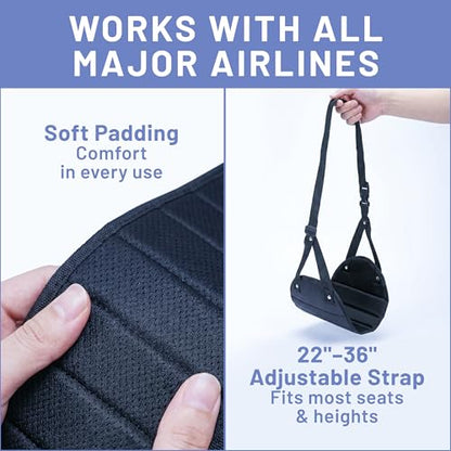 Airplane Footrest (4 Pack), Perfect Foot Hammock for Airplane Travel or Office - Relax Your Feet