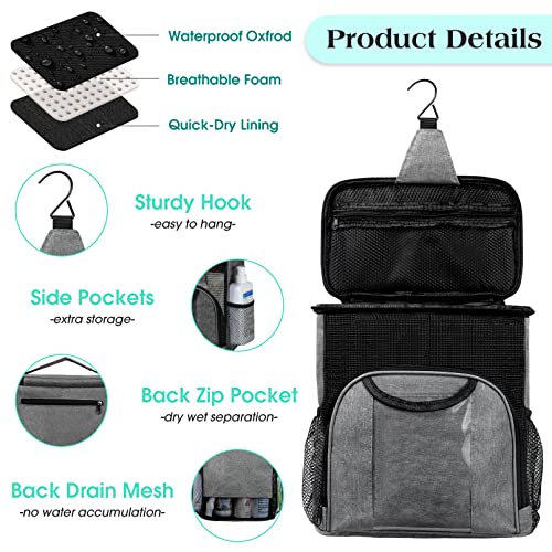 Attmu Mesh Shower Caddy Portable Dorm Room Essentials, Toiletry Tote Bag - color: Gray