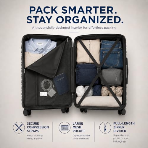 IZOD Romeo 3 Piece Hardside Expandable Luggage Set with Spinner Wheels - color: Forest, size: 3 Piece Set