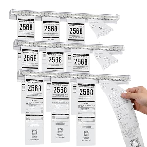 3 Pack Receipt Holder Job Ticket Holders for Restaurant(Total 47.2 in) - size: 3Pack - 40CM - Clear Plastic