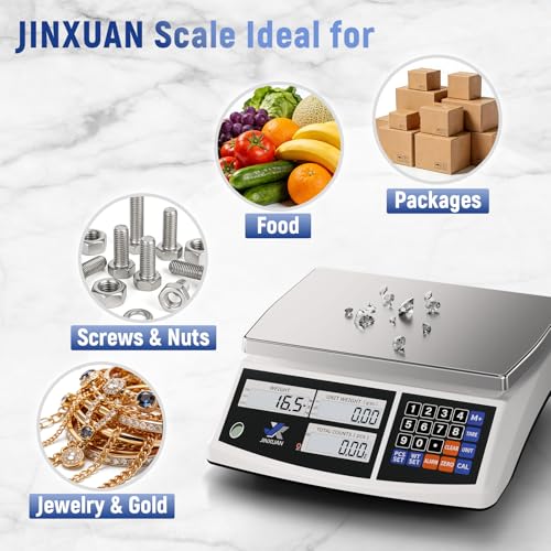 Industrial Counting Scale 40kg/88lb x 0.1g Precision Bench Scale Digital Inventory Counting Weight Scale for Small Parts and Coins, Electronic Gram Scale with Batteries/AC Power, lb/g/kg/oz - style: 40kg x 0.1g