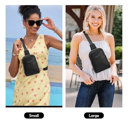 INICAT Small Crossbody Bags for Women, Mini Travel Sling Purse - color: Brown, size: Large