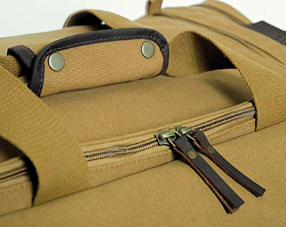 Rothco Canvas Long Weekend Bag - Rugged and Spacious Overnight Weekender Travel Duffel - color: Coyote Brown