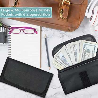 Money Organizer with Zipper,Cash Envelopes Budget Binder - color: Black