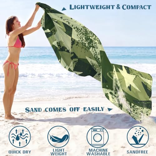 Beach Blanket Sandproof Waterproof Oversized 78"x81"/10'x9' Compact mat - color: Star, size: 78''×81''