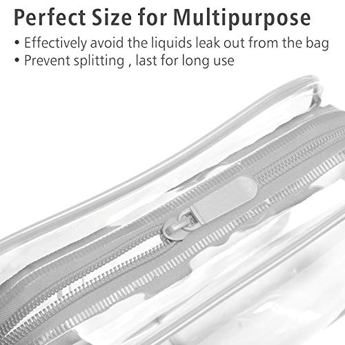 PACKISM Clear Makeup Bag for Travel - TSA Approved Toiletry Bag, Grey - color: Grey, size: Medium Set (Standard)