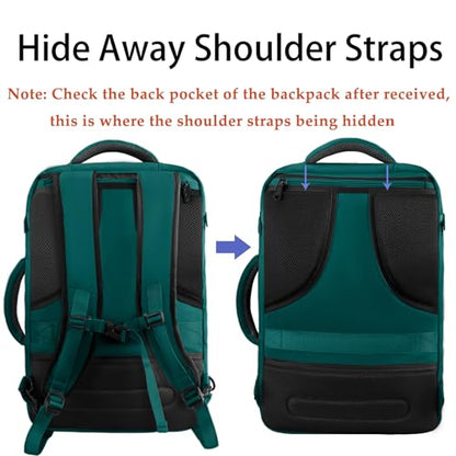 MATEIN Travel Backpack Large, Expandable Carry on Backpack for Travelling - color: Peacock Blue, size: XX-Large