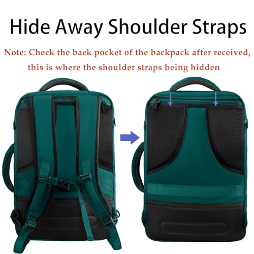 MATEIN Travel Backpack Large, Expandable Carry on Backpack for Travelling - color: Peacock Blue, size: XX-Large