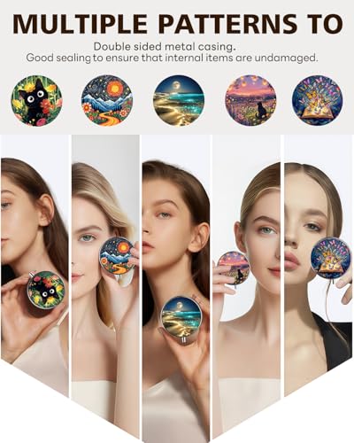 LRITER Pill Case, 3 Compartment Portable Travel Pill Box, Pillbox Organizer - color: Moonlight Sea