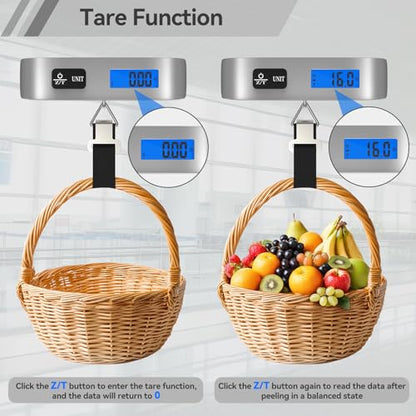 Luggage Scale Dr.meter 2 Pack Travel Essential Digital Luggage Weight Scale - color: 2 * Silver